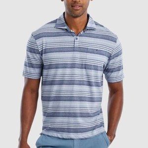 NWT johnnie-O Blue Striped Polo Shirt - size L
